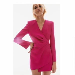 Pink Zara blazer dress